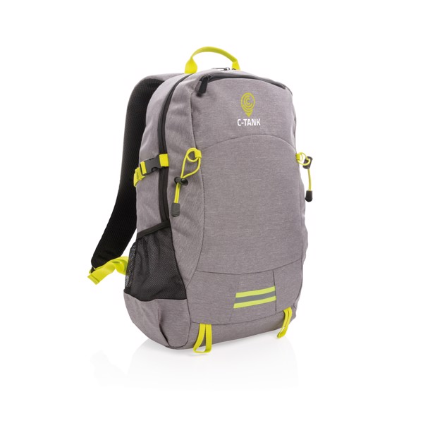 Outdoor RFID laptop backpack PVC free - Grey / Yellow