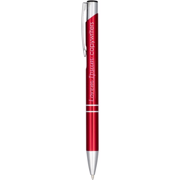 Bolígrafo de aluminio anodizado "Moneta" - Rojo