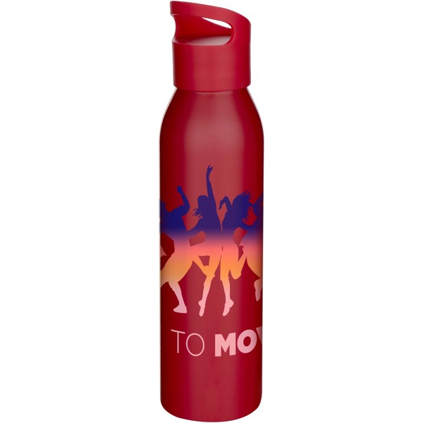 Sky 650 ml RCS recycled single wall stainless steel water bottle - Red