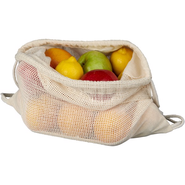 Maine mesh cotton drawstring bag 5L