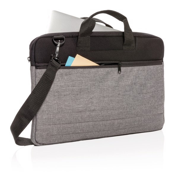 15" document laptop sleeve PVC free - Grey