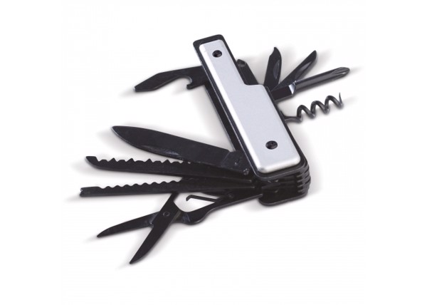 Adventure pocket-knife 11 functions - Silver