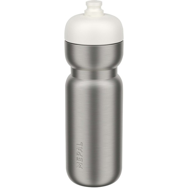 Mepal Pull 800 ml stainless steel sport bottle - White