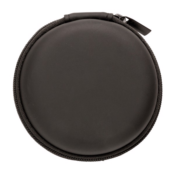 Wireless earbuds in pouch - White