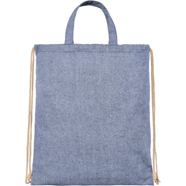 Mochila de cuerdas de algodón reciclado de 210 g/m² "Pheebs" - Azul mezcla
