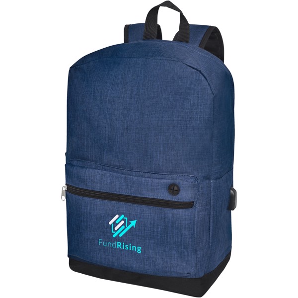 Hoss 15.6\" business laptop backpack 16L - Heather Navy