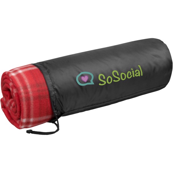 Kostkovaný pléd Scot - Červená s efektem námrazy