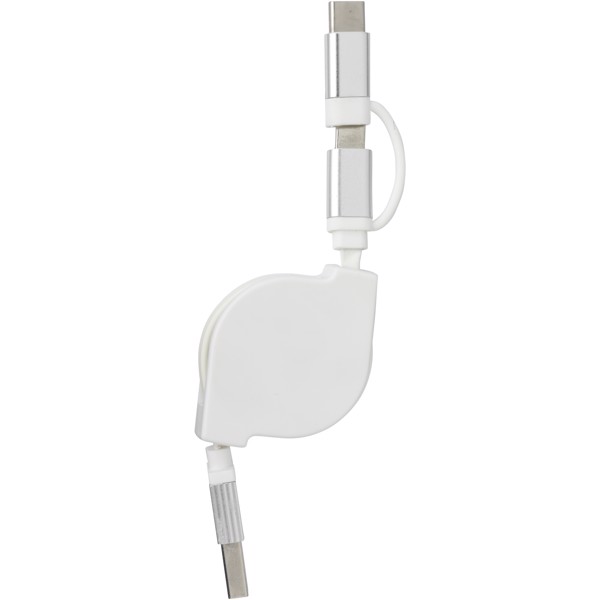 Triple 3-in-1 charging cable - White