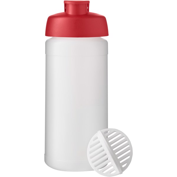 Baseline Plus šejkr o objemu 500 ml - Červená s efektem námrazy / Čirá s efektem námrazy