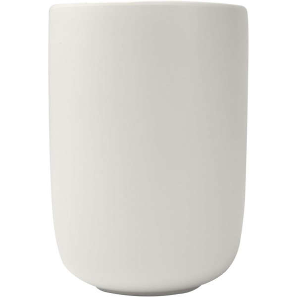 Male 350 ml ceramic cups with matt finish - set of 2 - White
