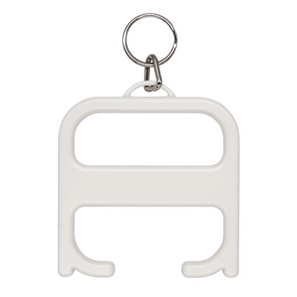 Hygiene handle with keychain - White