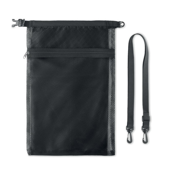 Vodotěsná taška 6L s popruhem Scuba Mesh - black