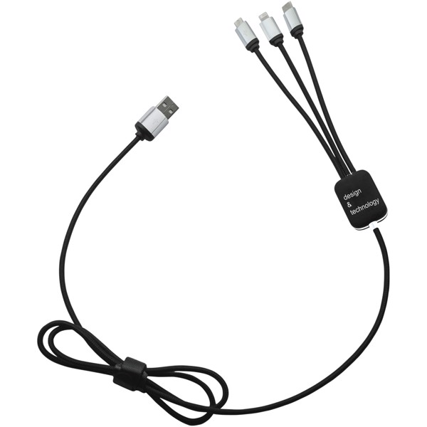 SCX.design C17 easy to use light-up cable retroiluminado - Negro intenso / Blanco