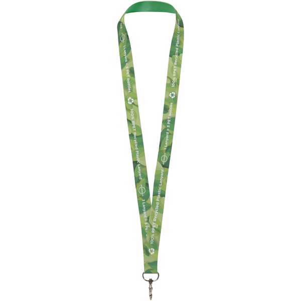 Lanyard de PET reciclado con sublimación por ambas caras "Lana" - Blanco / 20mm