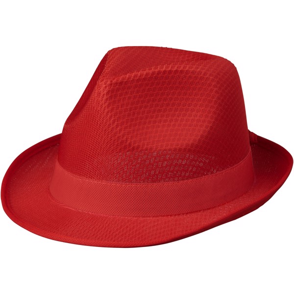 Klobouk Trilby - Červená s efektem námrazy
