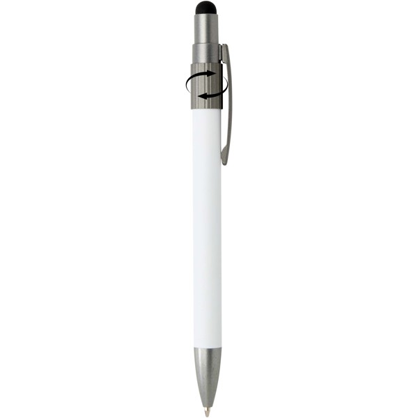 Rill RCS recycled ballpoint pen with stylus and fidget spinner (blue ink) - White