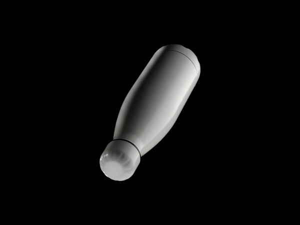 Solid colour vacuum stainless steel bottle 500 ml - White