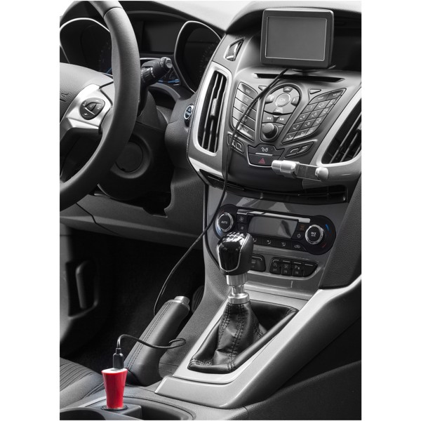 Adaptador doble para coche "Pole" - Rojo