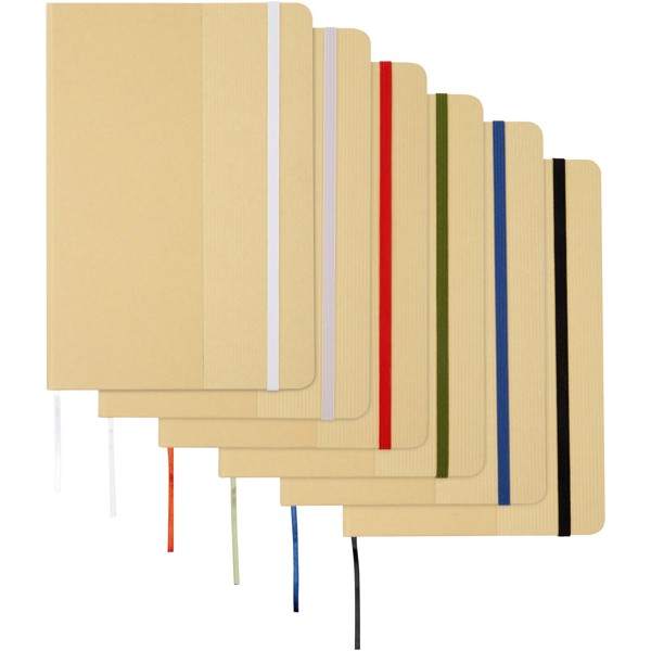 Nelida A5 recycled cardboard hard cover notebook - Red