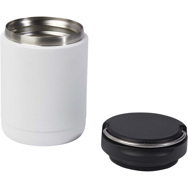 Doveron 500 ml recycled stainless steel insulated lunch pot - White