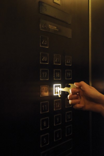 Brass hygienic zero contact keychain