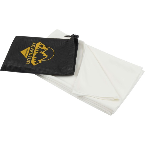 Lucas RPET sport towel 70x140 cm - White