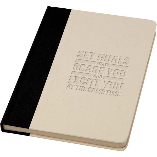 Liliana A5 sugar cane paper hard cover notebook - Black