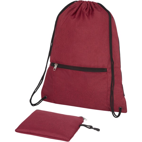 Hoss skládací šňůrkový batoh - Heather dark red
