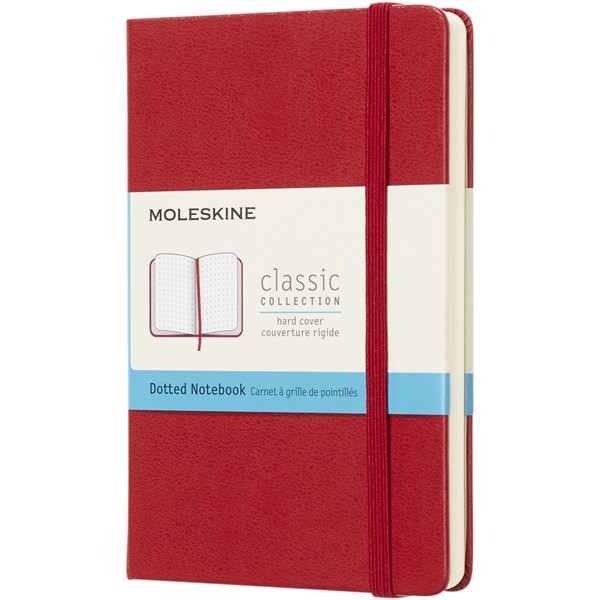 Classic PK hard cover notebook - dotted - Scarlet red