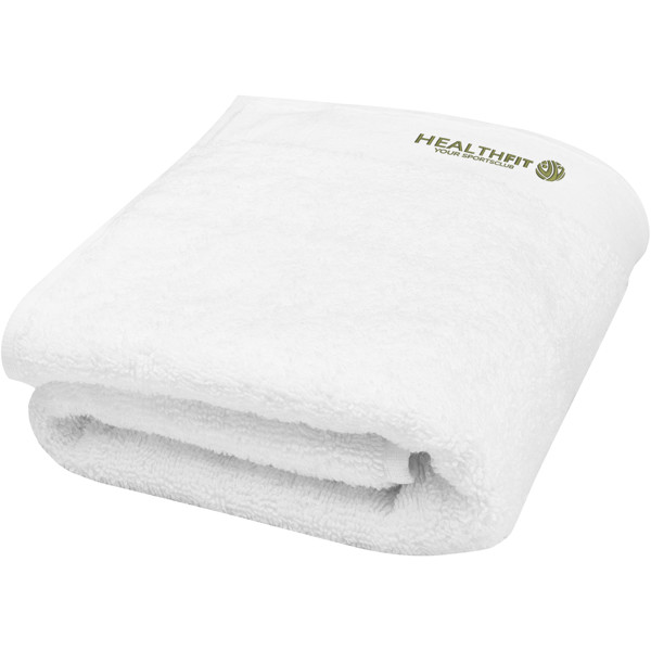 Nora 550 g/m² cotton towel 50x100 cm - White