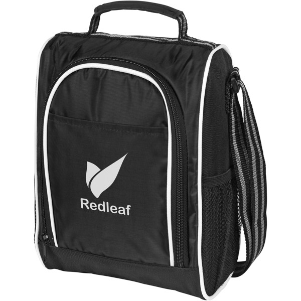 Sporty insulated lunch cooler bag - Solid black