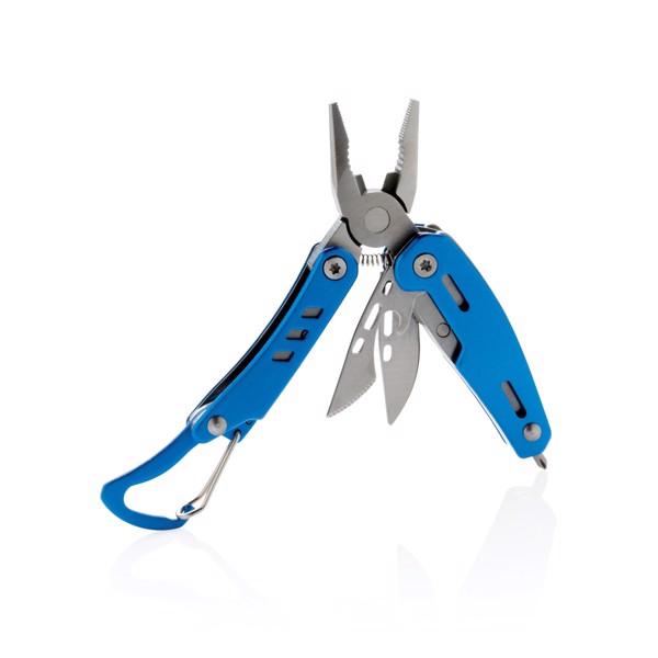 Solid mini multitool with carabiner
