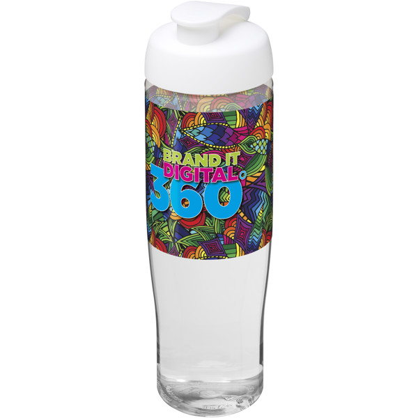 H2O Active® Tempo 700 ml flip lid sport bottle - Transparent / White