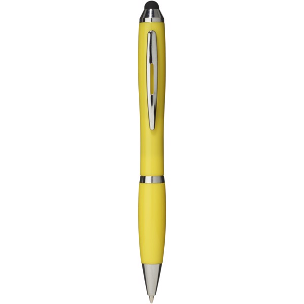Nash stylus ballpoint pen with coloured grip - Yellow