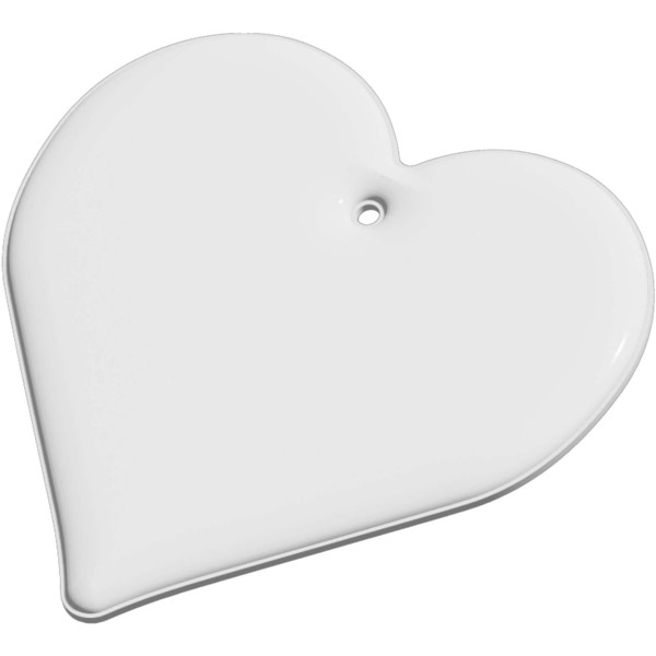 RFX™ H-16 heart-shaped lightweight reflective PVC hanger - White