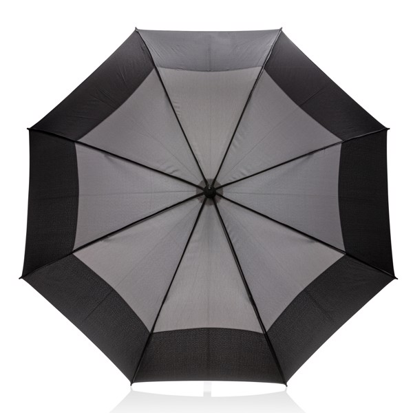 27" auto open duo colour storm proof umbrella - Grey