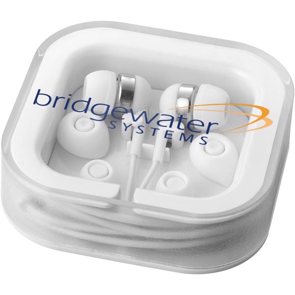 Sargas earbuds with microphone - White