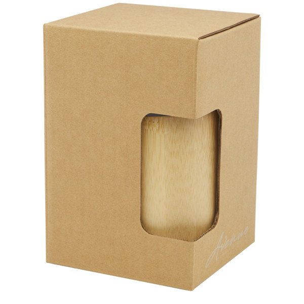 Pereira 320 ml porcelain mug with bamboo outer wall - Shiny Black