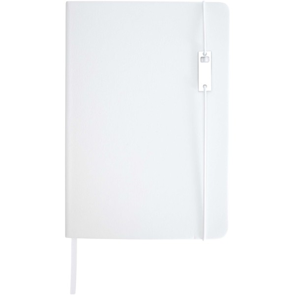 Legato Elegance A5 hard cover notebook and rollerball pen set - White / White