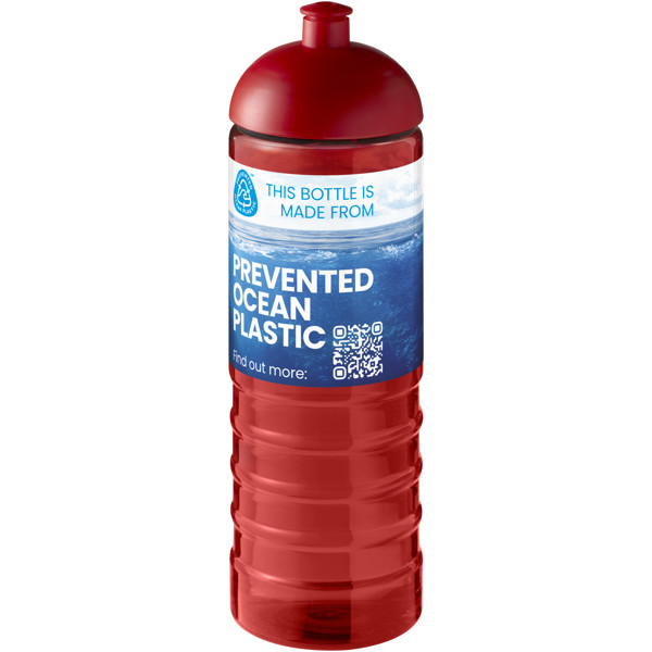 H2O Active® Eco Treble 750 ml dome lid sport bottle - Red / Red
