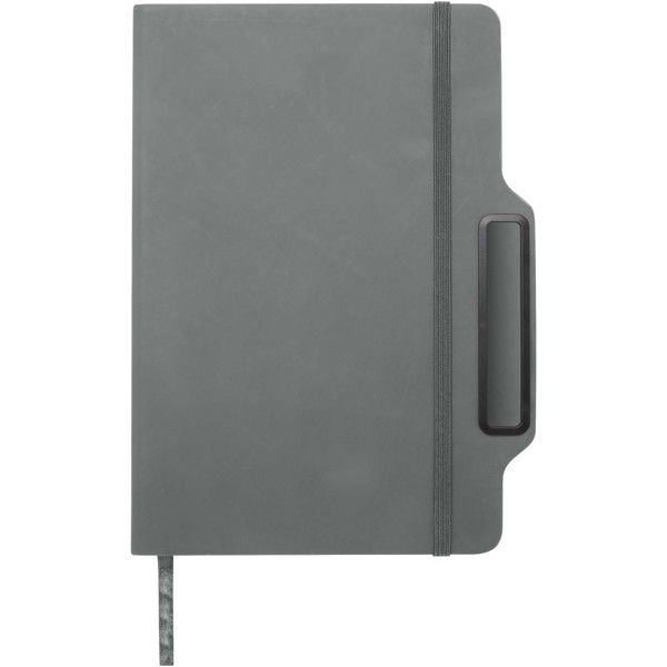 Nexus A5 hard cover notebook with pen and pencil combo (black ink) - Grey