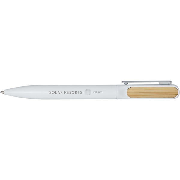 Blanca recycled aluminium ballpoint pen (black ink) - White