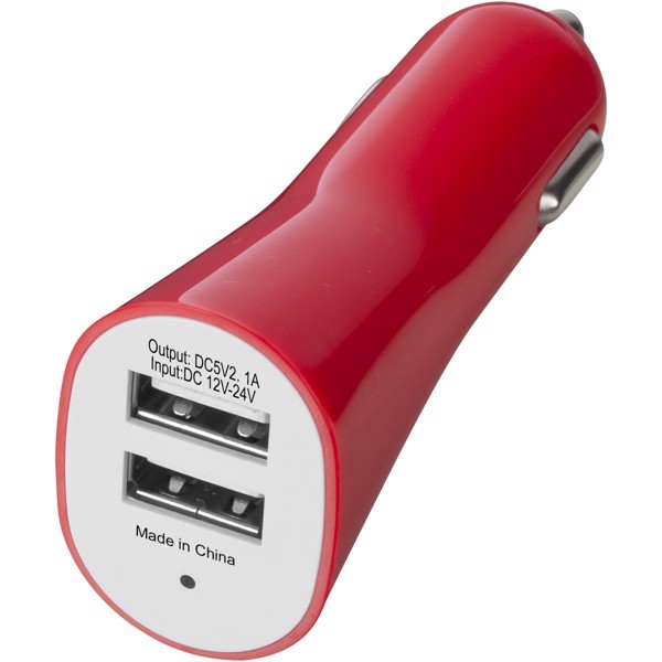 Adaptador doble para coche "Pole" - Rojo