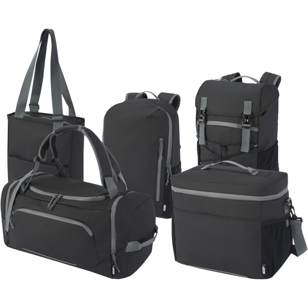 Aqua GRS recycled water resistant duffel backpack 35L
