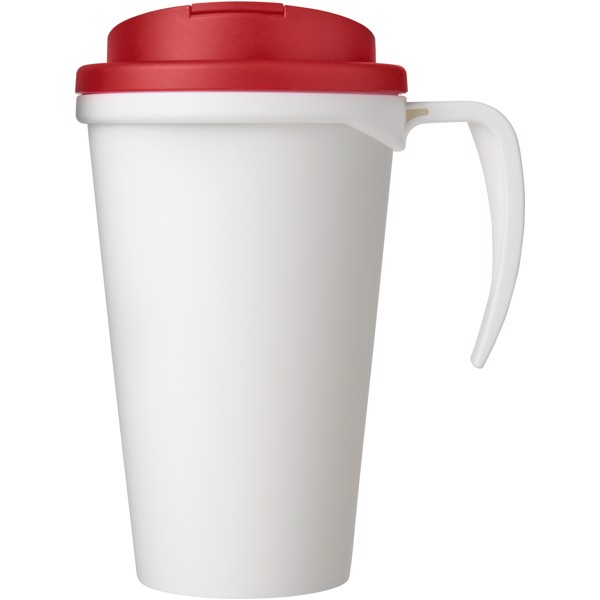 Termo hrnek Americano Grande 350 ml s  uzávěrem odolným proti rozlití - Bílá / Červená s efektem námrazy