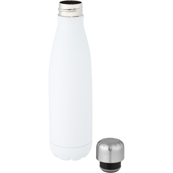Cove 500 ml RCS certified recycled stainless steel vacuum insulated bottle - White