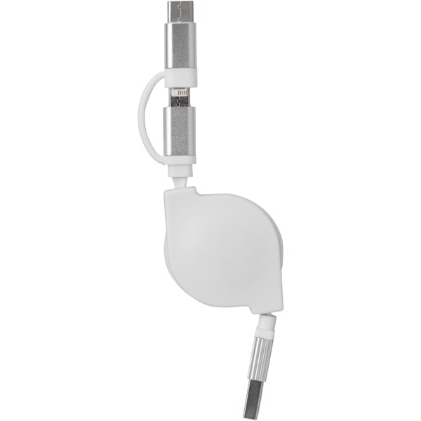 Triple 3-in-1 charging cable - White