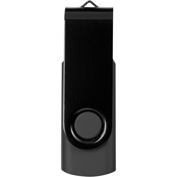 Rotate-metallic 2GB USB flash drive - Solid black