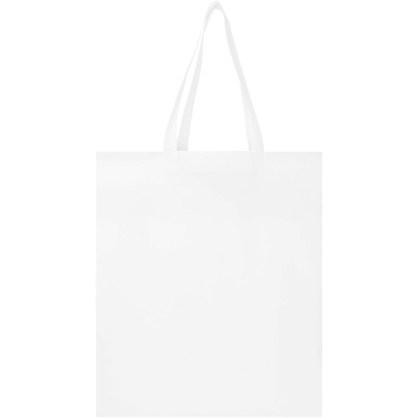 EcoSeal GRS recycled nonwoven gusset tote bag 12L - White