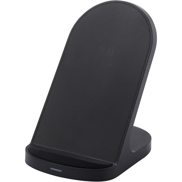 Loop 15W dual coil RCS recycled plastic wireless charging stand
